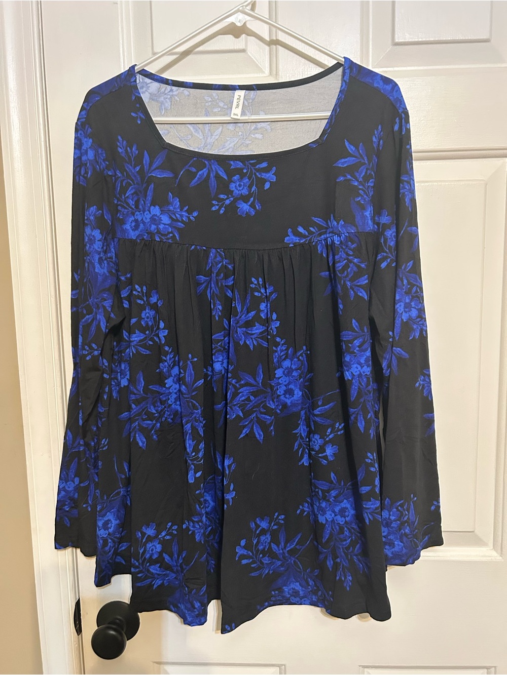 Womens plus size floral knit babydoll shirt plus size 3x